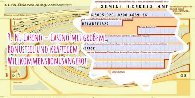 Casino mit echtzeit überweisung